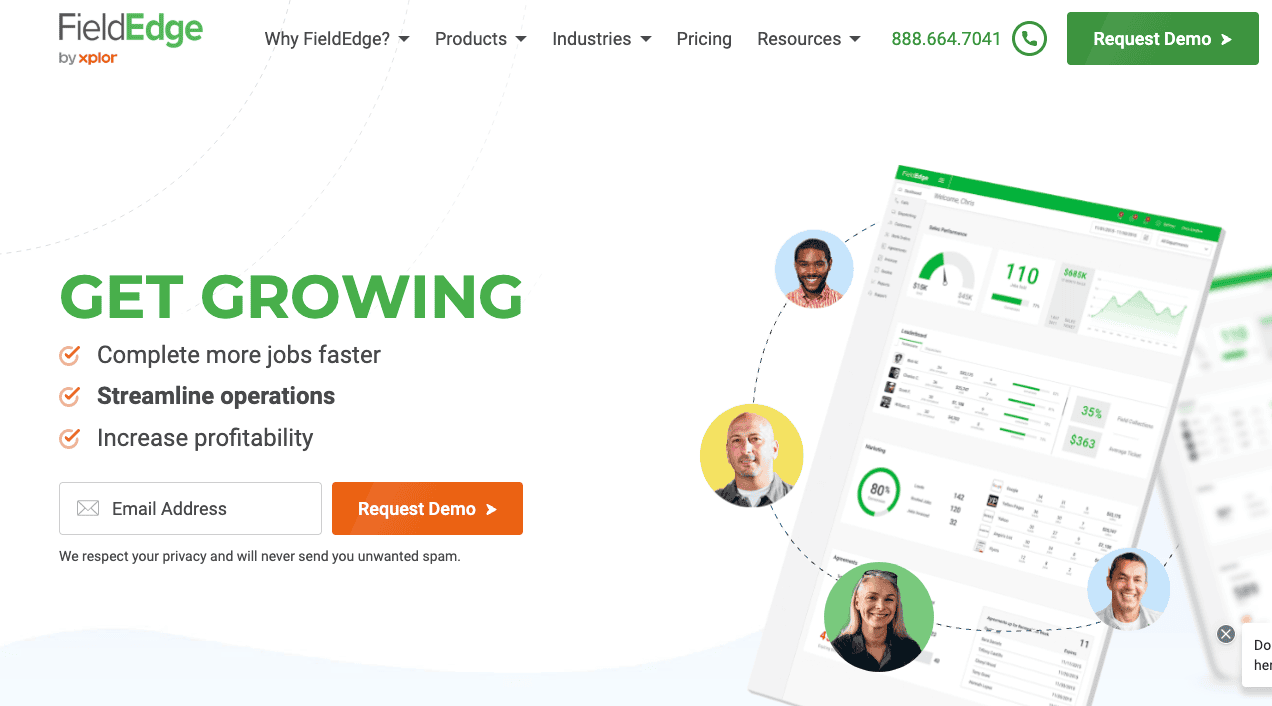 FieldEdge homepage