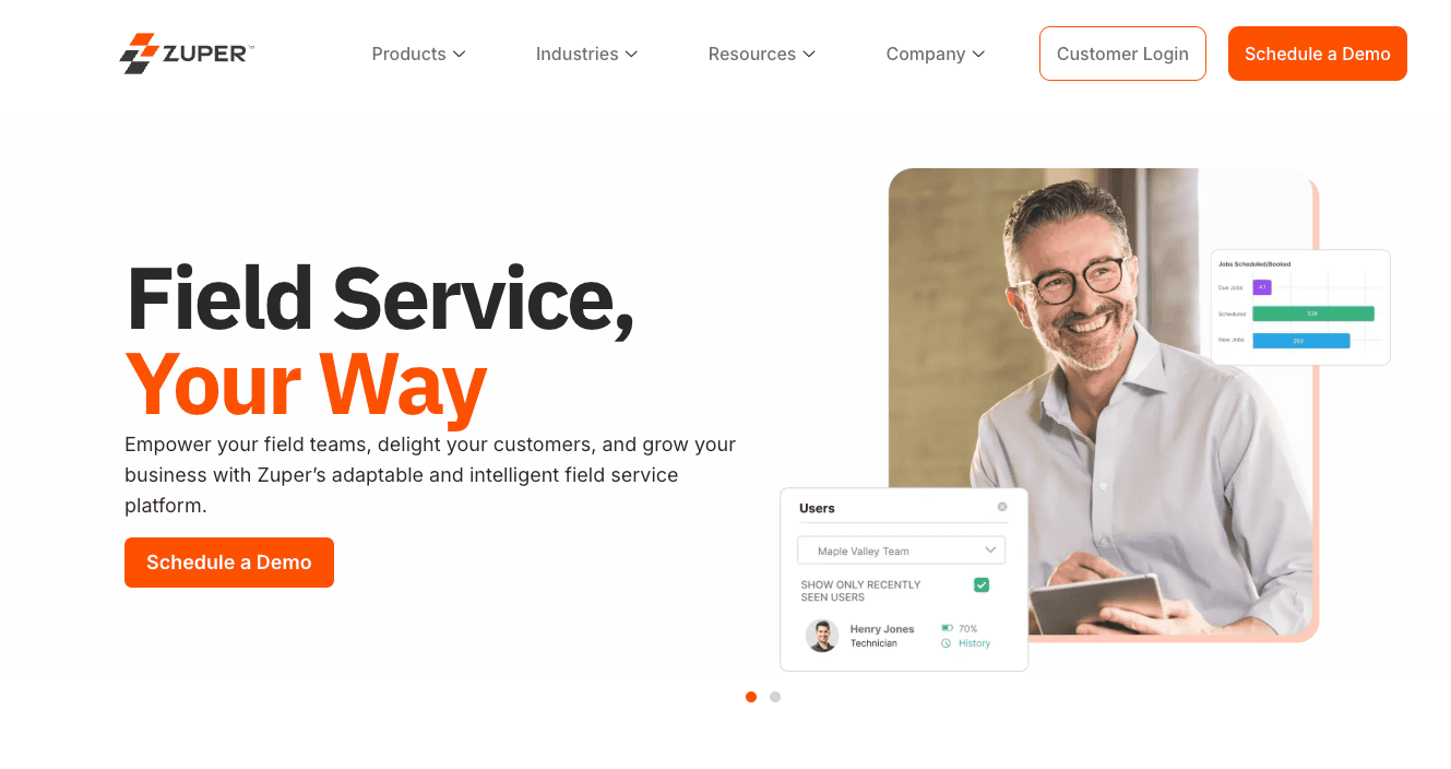 Zuper Homepage